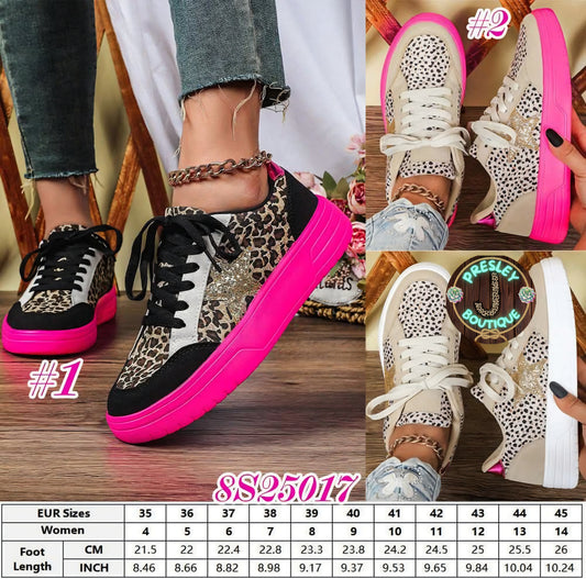 Black Cheetah Sneakers
