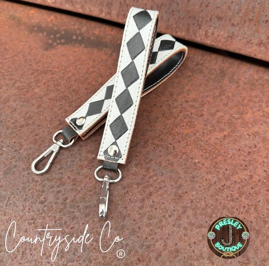Checkered Leather Hand strap